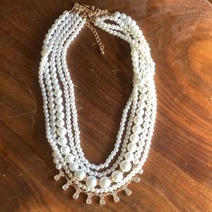 NEW Pearl & Crystal Cluster Necklace